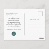 Pine Cones | Begrüßung der Saison Postkarte (Rückseite)