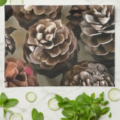 Pine Cones Bio Weihnachtsschmuckstücke Kunst, Dich Geschirrtuch (Gefaltet)