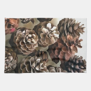 Pine Cones Bio Weihnachtsschmuckstücke Kunst, Dich Geschirrtuch