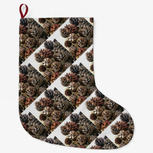 Pine Cones Bio Weihnachtsschmuckstücke Kunst, Dich Großer Weihnachtsstrumpf