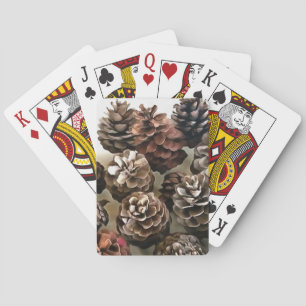 Pine Cones Bio Weihnachtsschmuckstücke Kunst, Dich Spielkarten