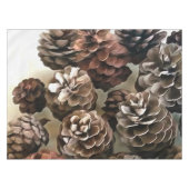Pine Cones Bio Weihnachtsschmuckstücke Kunst, Dich Tischdecke (Vorderseite (Horizontal))