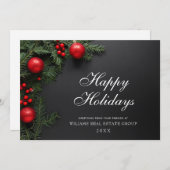 Pine Cones Branch Weihnachtsgrüße Feiertagskarte (Vorne/Hinten)