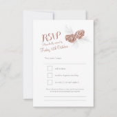 Pine cones braune Hochzeit RSVP (Vorderseite)