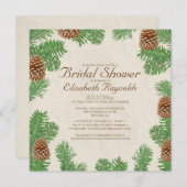 Pine Cones Bridal Dusche Einladungen (Vorne/Hinten)