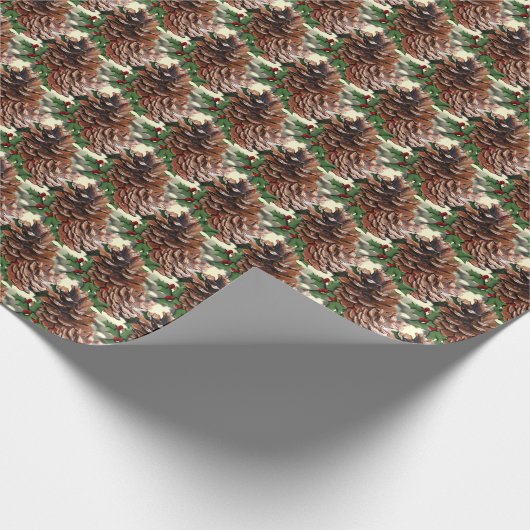 Pine Cones Christmas Geschenkpapier (Ecke)