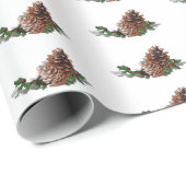 Pine Cones Christmas  Geschenkpapier (Rolleneckpunkt)