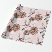 Pine Cones Christmas Geschenkpapier (Ungerollt)
