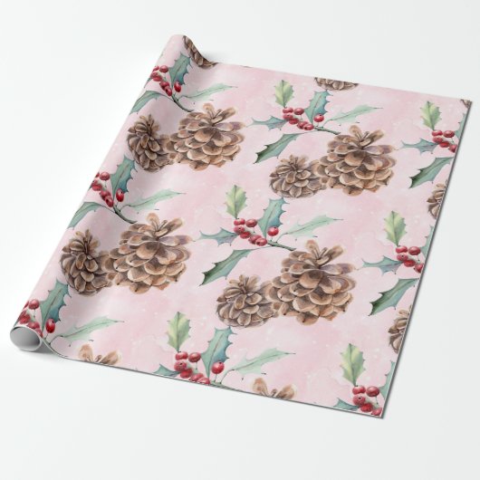 Pine Cones Christmas Geschenkpapier (Ungerollt)