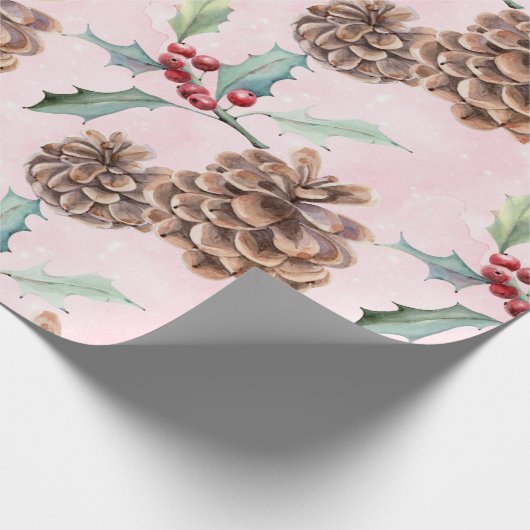 Pine Cones Christmas Geschenkpapier (Ecke)