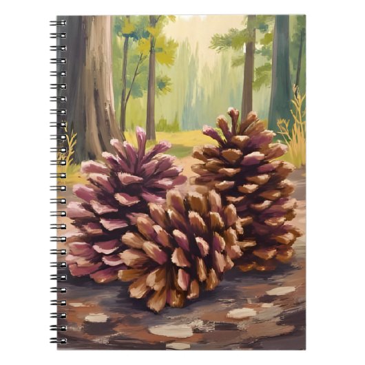 Pine Cones | Fall Autumn Watercolor Forest Notizblock (Vorderseite)