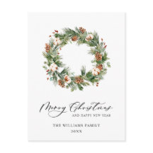 Pine Cones Fir Wreath Frohe Weihnachtsfeiertag