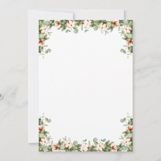 Pine Cones Fir Wreath Holiday Weihnachts-Party Einladung (Rückseite)