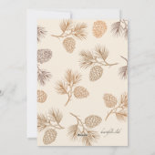 Pine Cones Foto Holiday Card Feiertagskarte (Rückseite)