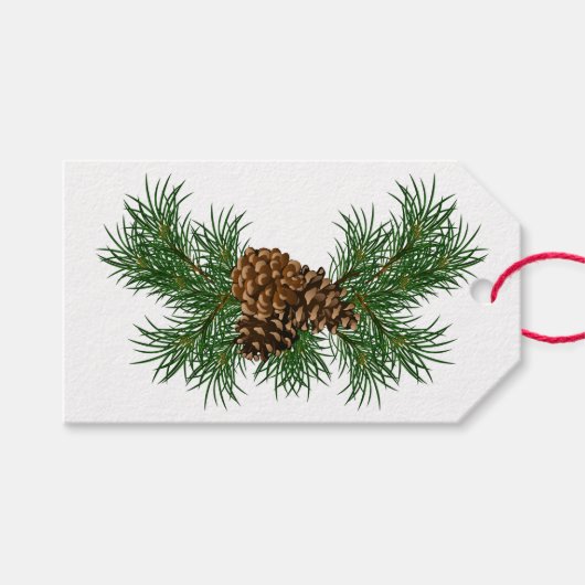 Pine Cones Geschenkanhänger (Vorderseite (Horizontal))