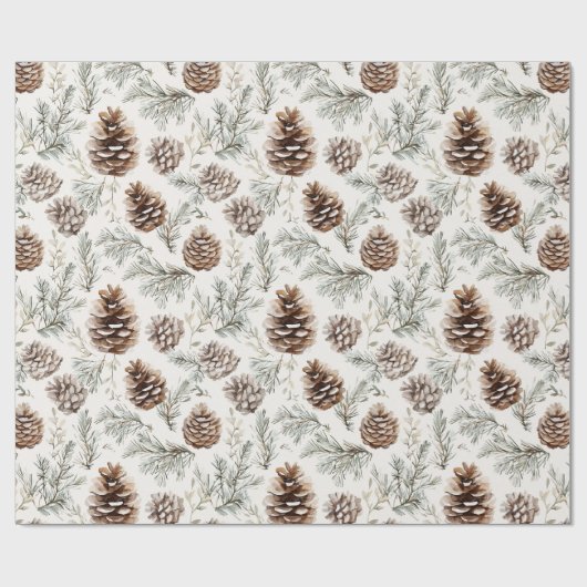 Pine Cones Geschenkpapier (Flach)