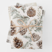 Pine Cones Geschenkpapier Set (Beispiel)
