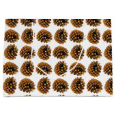 Pine cones Gift Bag Große Geschenktüte (Vorderseite)