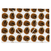 Pine cones Gift Bag Große Geschenktüte (Rückseite)