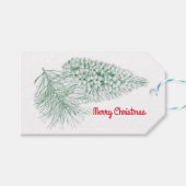 Pine Cones Gift Tag Geschenkanhänger (Vorderseite (Horizontal))