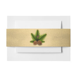 Pine Cones Gold Wedding Bly Band