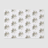 Pine Cones Green Ornaments Snowflakes Christmas Seidenpapier (Vorderseite)