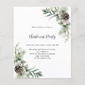 Pine cones grüne Weihnachtsfeier Party Einladung (Vorderseite)