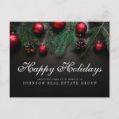 Pine Cones | Gruß an Feiertage Postkarte (Vorderseite)