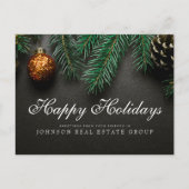 Pine Cones | Gruß an Feiertage Postkarte (Vorderseite)