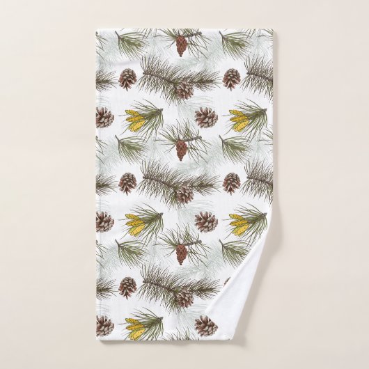 Pine Cones Herbst Badhandtuch Set (Handtuch)