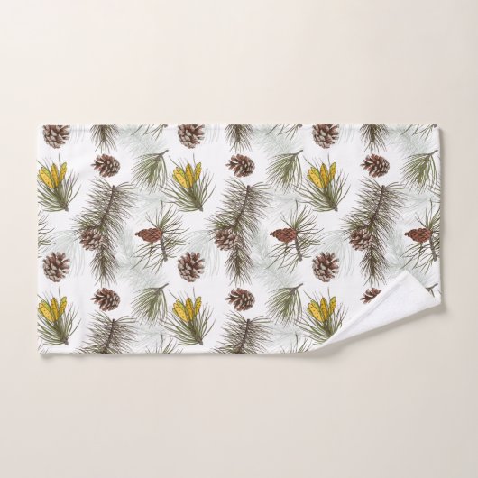 Pine Cones Herbst Badhandtuch Set (Handtuch)