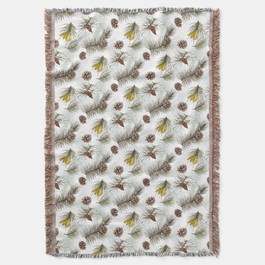 Pine Cones Herbst Decke (Vorderseite Vertikal)