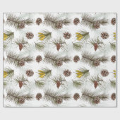 Pine Cones Herbst Geschenkpapier (Flach)