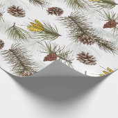 Pine Cones Herbst Geschenkpapier (Ecke)