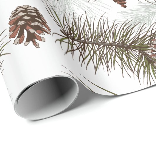 Pine Cones Herbst Geschenkpapier (Rolleneckpunkt)
