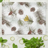 Pine Cones Herbst Geschirrtuch (Gefaltet)