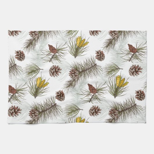 Pine Cones Herbst Geschirrtuch (Horizontal)