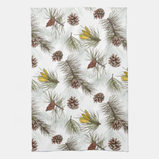 Pine Cones Herbst Geschirrtuch