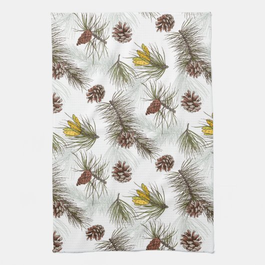 Pine Cones Herbst Geschirrtuch (Vertikal)