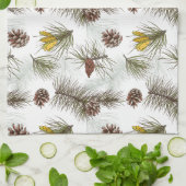 Pine Cones Herbst Geschirrtuch (Gefaltet)