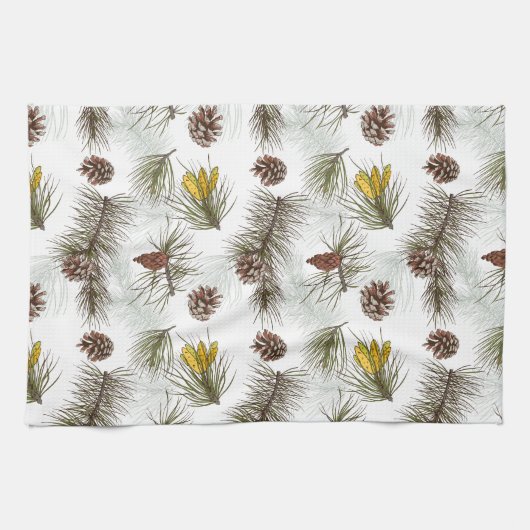 Pine Cones Herbst Geschirrtuch (Horizontal)