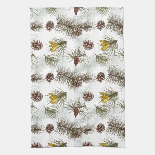 Pine Cones Herbst Geschirrtuch (Vertikal)