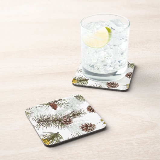 Pine Cones Herbst Getränkeuntersetzer (Rechte Seite)