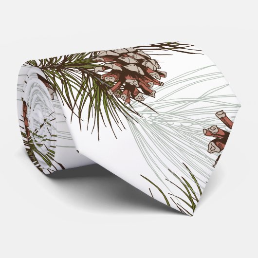 Pine Cones Herbst Krawatte (Gerollt)