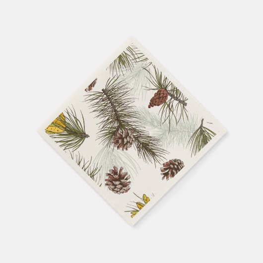Pine Cones Herbst Serviette (Ecke)
