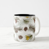 Pine Cones Herbst Zweifarbige Tasse (VorderseiteRechts)