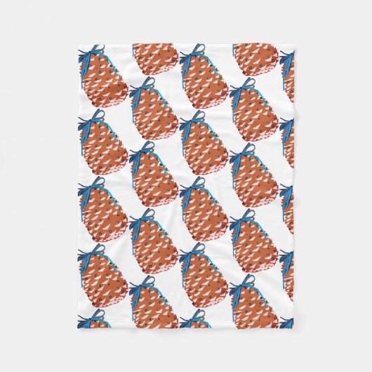 Pine Cones Holiday Deco Fleecedecke (Vorderseite)