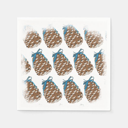 Pine Cones Holiday Deco Serviette (Vorderseite)
