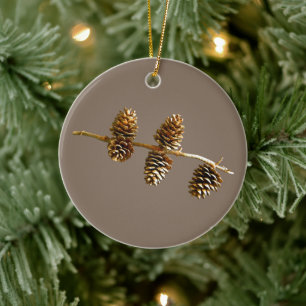 Pine Cones Keramik Ornament