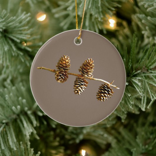 Pine Cones Keramik Ornament (Baum)